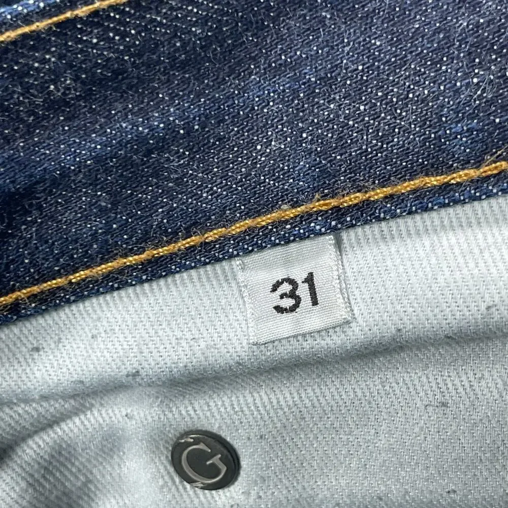 Gustin Jeans Men 31x34 Slim Fit Raw‎ Selvedge Denim Button Fly Made in USA